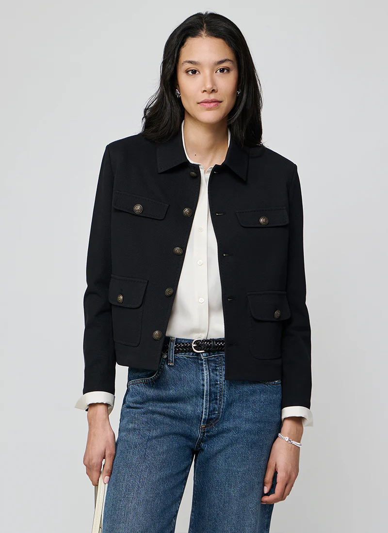 Oxford Dyed Cropped Jacket