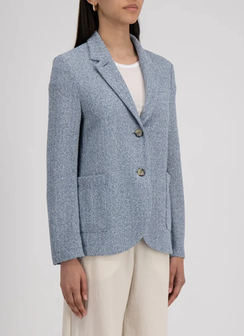 Standup Collar Bicolour Blazer - Image 3
