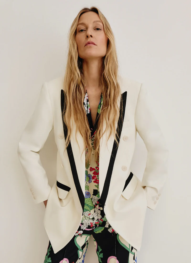 Taped DB Peaked Lapel Blazer - Image 3