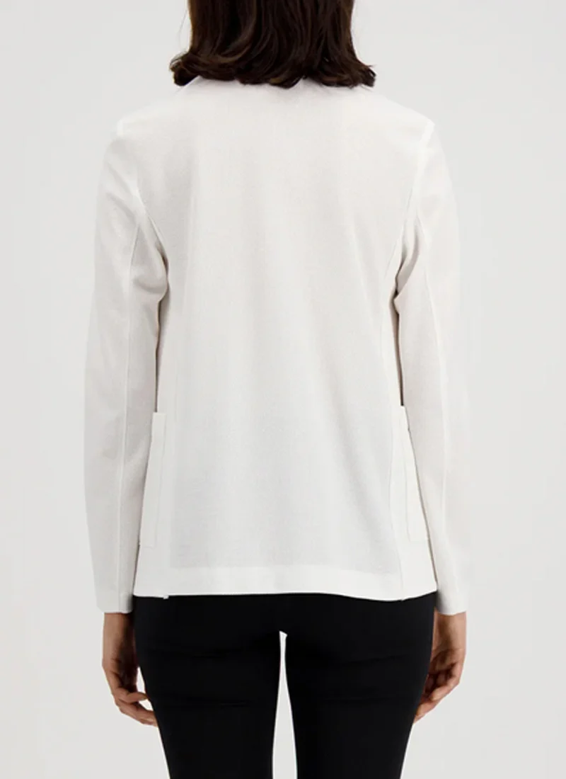Stand Up Collar Honeycomb Blazer - Image 4