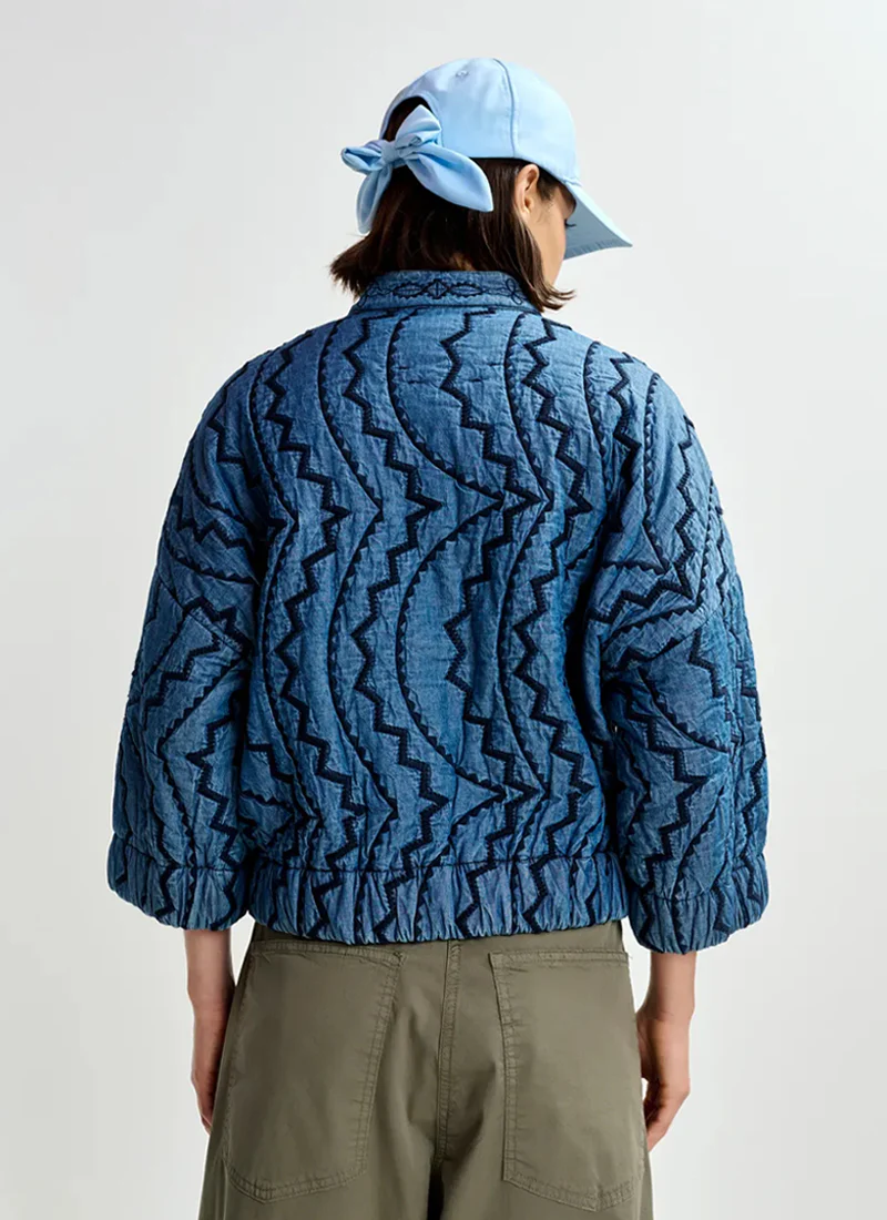Jatropha Quilted Denim Jacket - Image 2