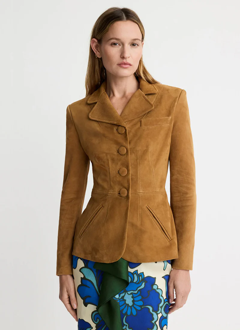 Shrunken Suede Blazer