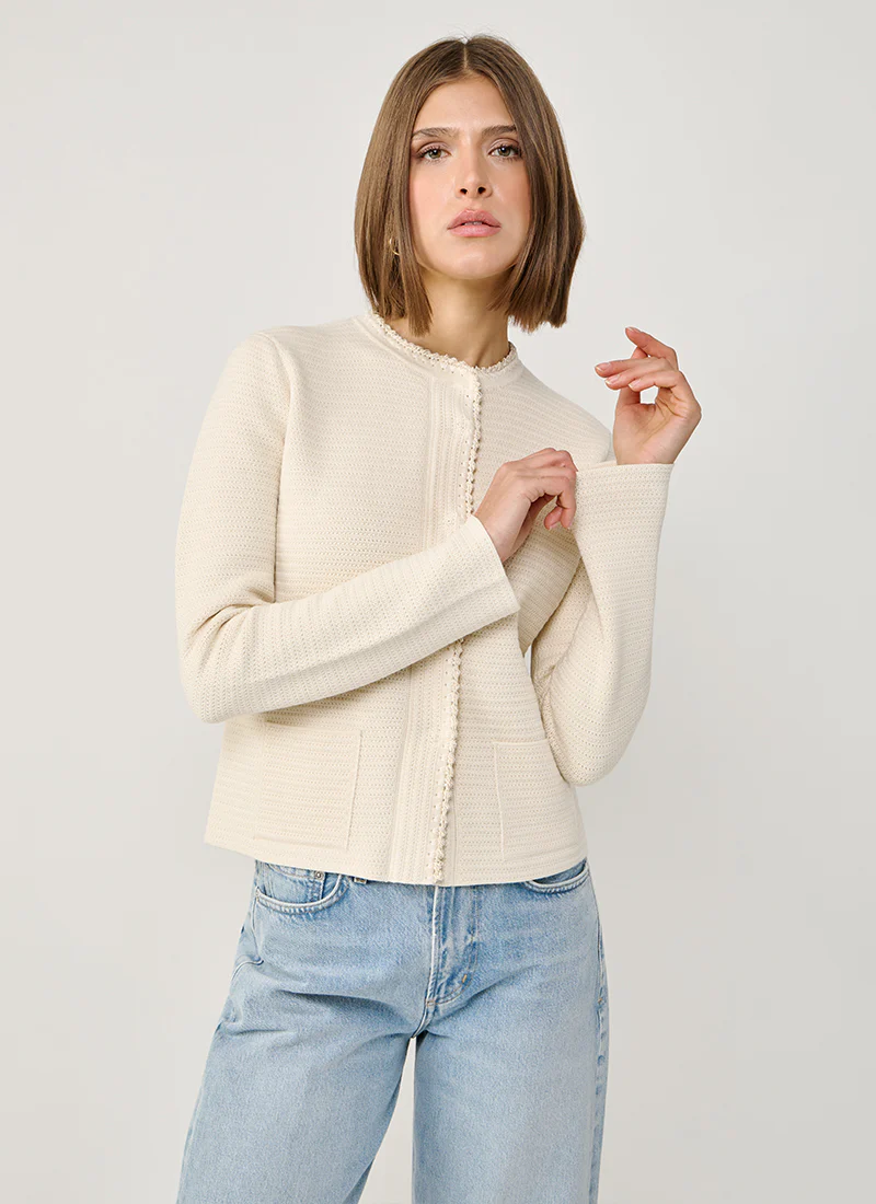 Cotton Wool Crewneck Jacket