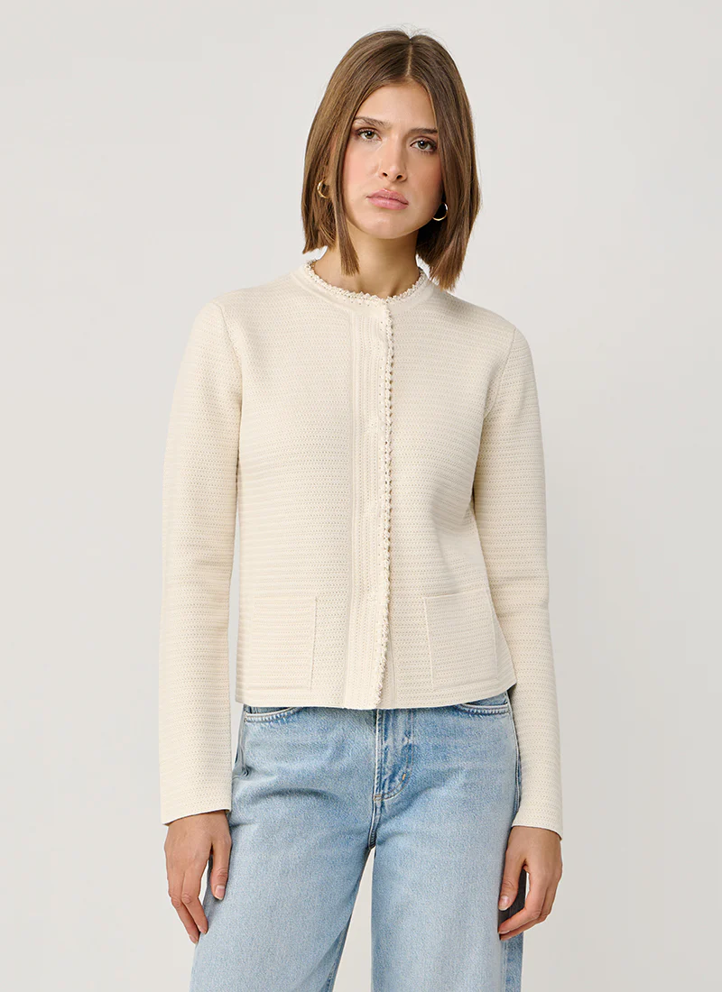 Cotton Wool Crewneck Jacket - Image 3
