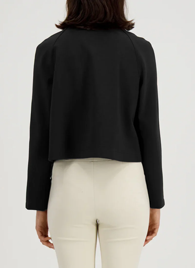 Cropped Raglan Scuba Jacket - Image 2