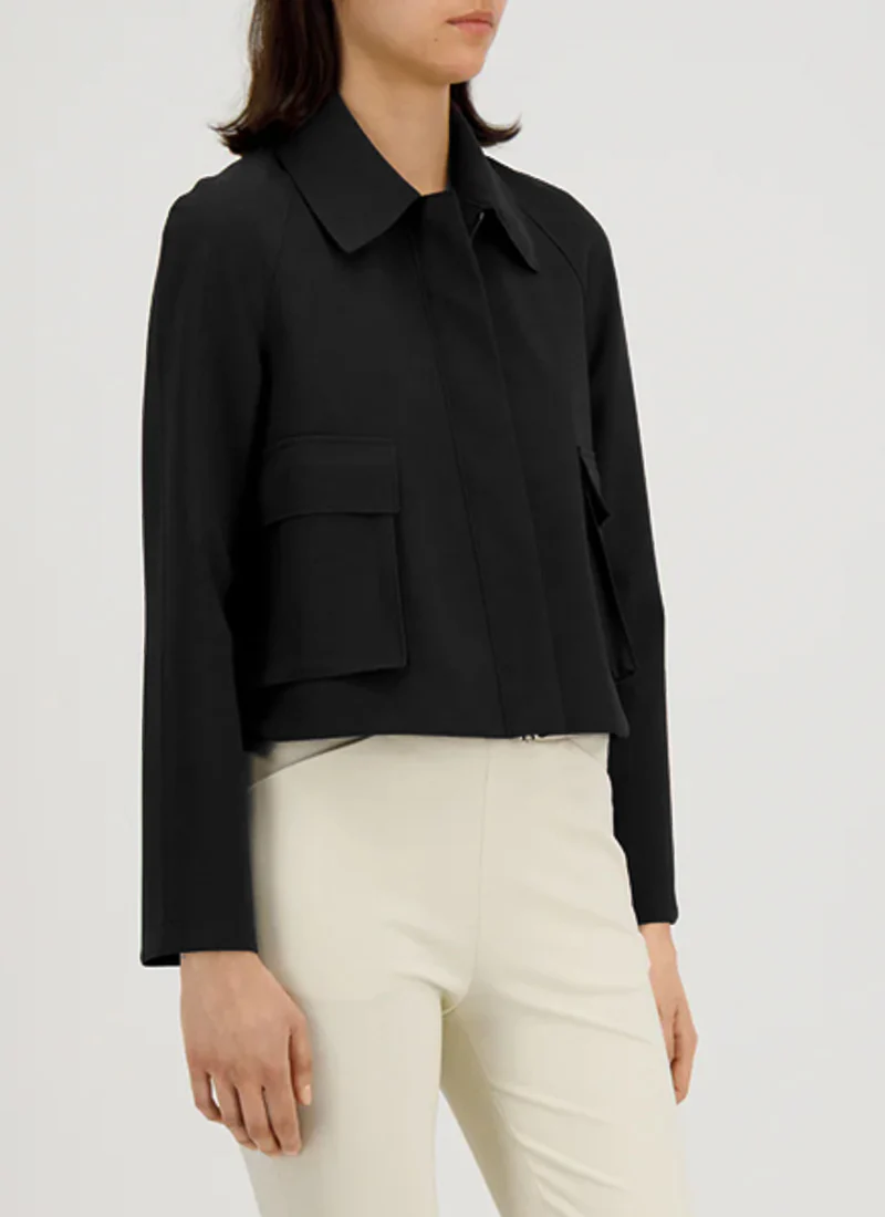Cropped Raglan Scuba Jacket - Image 3