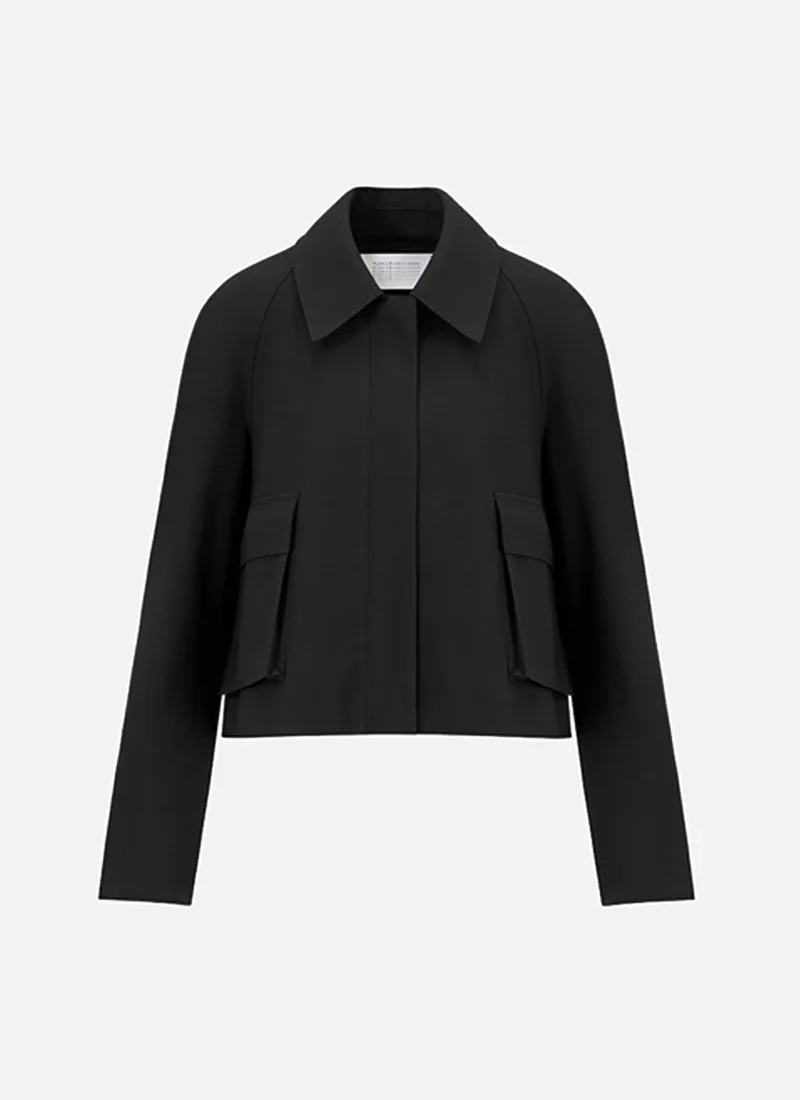 Cropped Raglan Scuba Jacket - Image 5