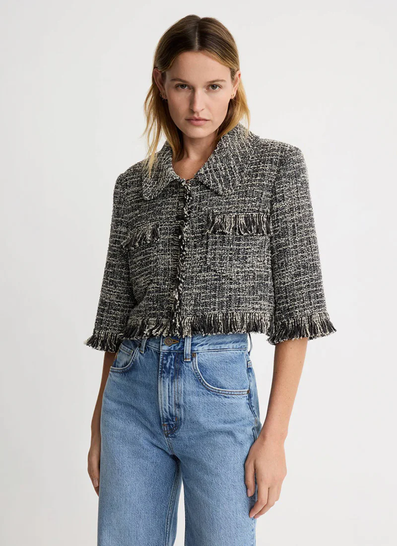 Cropped Sleeve Mini Jacket