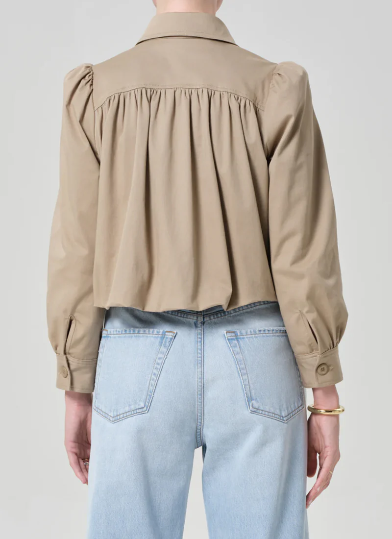 Everly Shirred Crop Jacket - Image 2