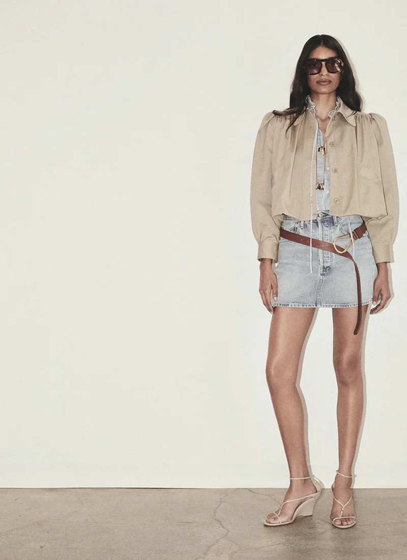 Everly Shirred Crop Jacket - Image 6