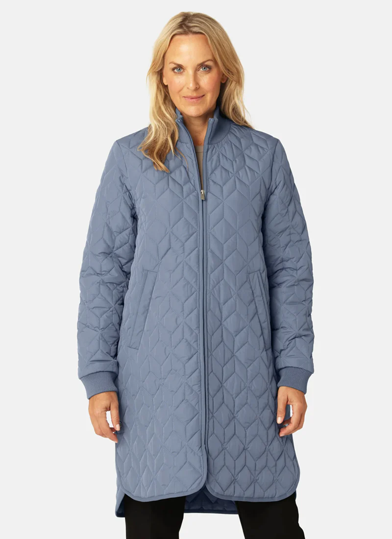 Long Diamond Quilt Coat