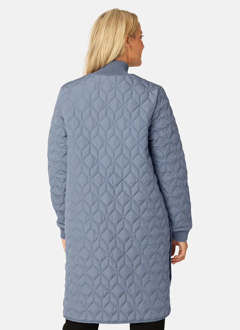 Long Diamond Quilt Coat - Image 2