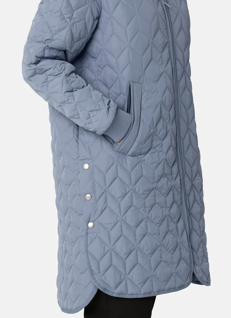 Long Diamond Quilt Coat - Image 4