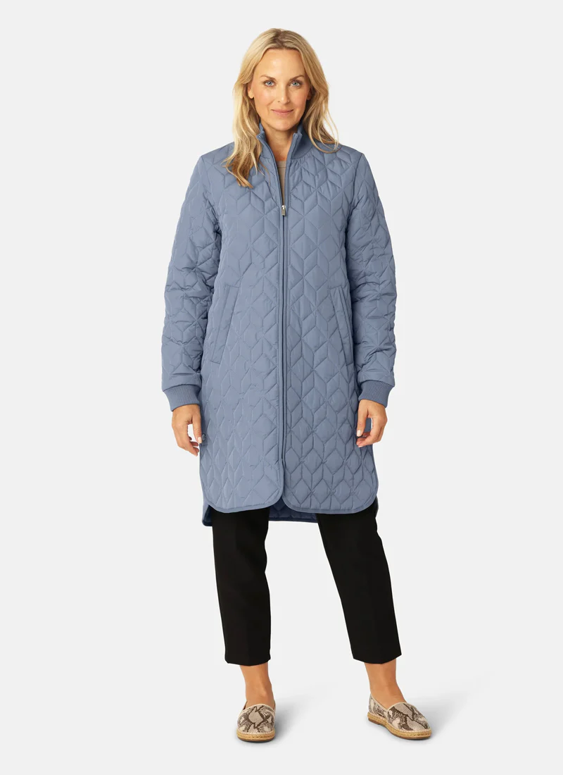Long Diamond Quilt Coat - Image 5