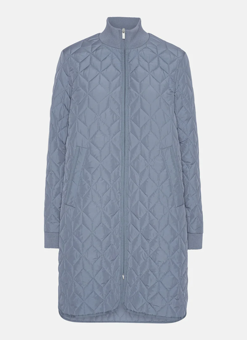 Long Diamond Quilt Coat - Image 6