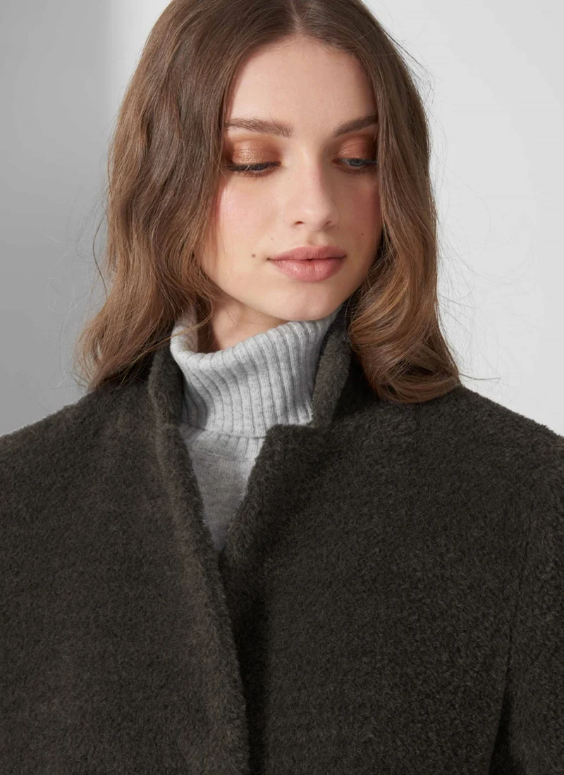 Alpaca Notch Collar Coat - Image 4