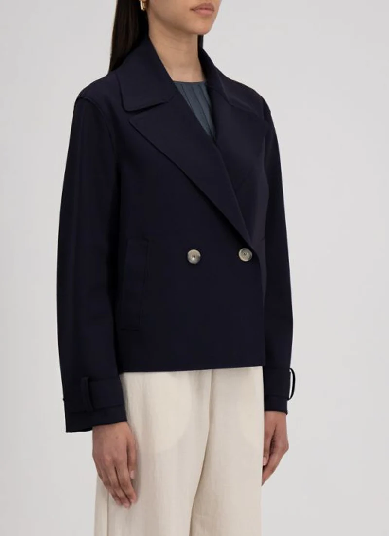Cropped Scuba Peacoat - Image 3