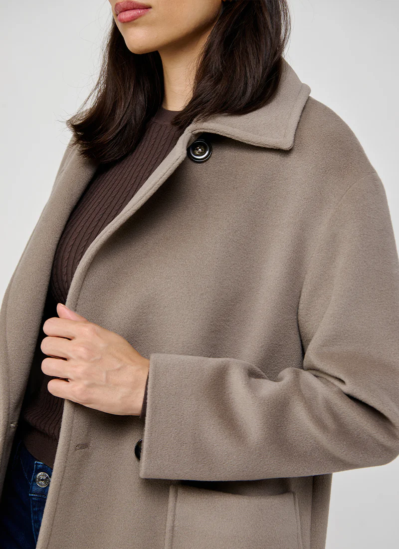 Alpaca Double Breasted Coat - Image 3