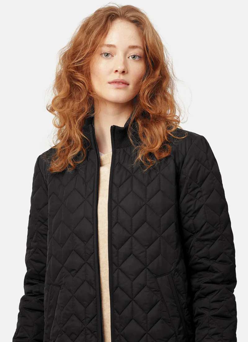 Long Diamond Quilt Coat - Image 4