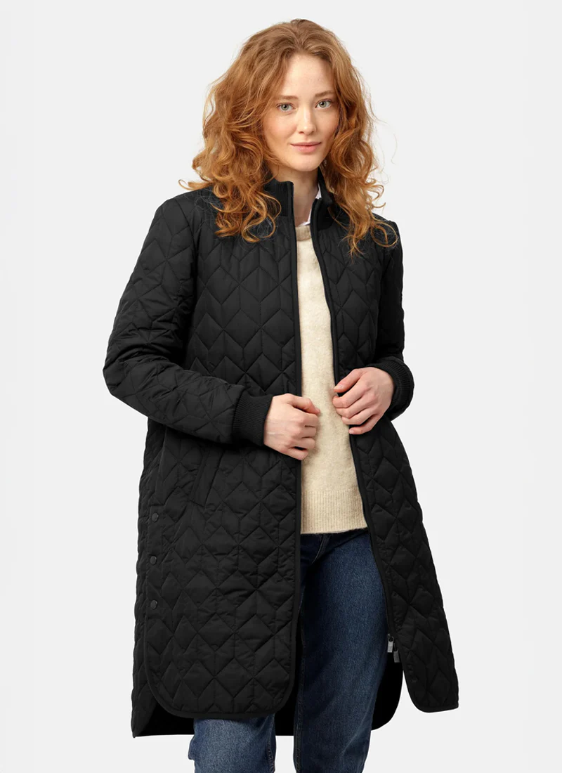 Long Diamond Quilt Coat - Image 5