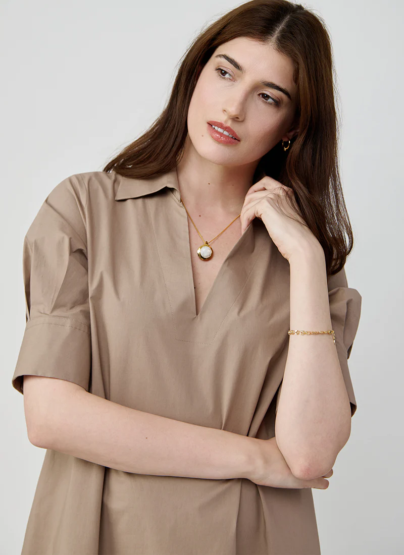 Nicla Short Sleeve V-Neck Dress - Image 3