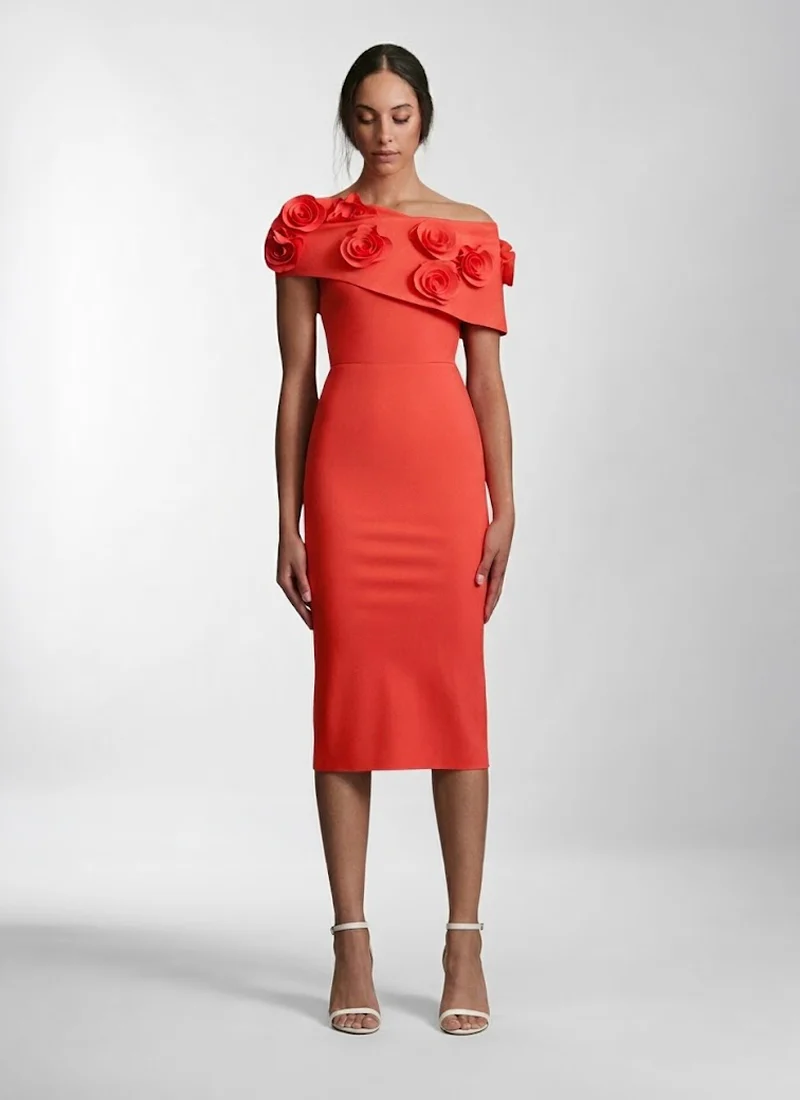 Loanne Rose Midi Dress