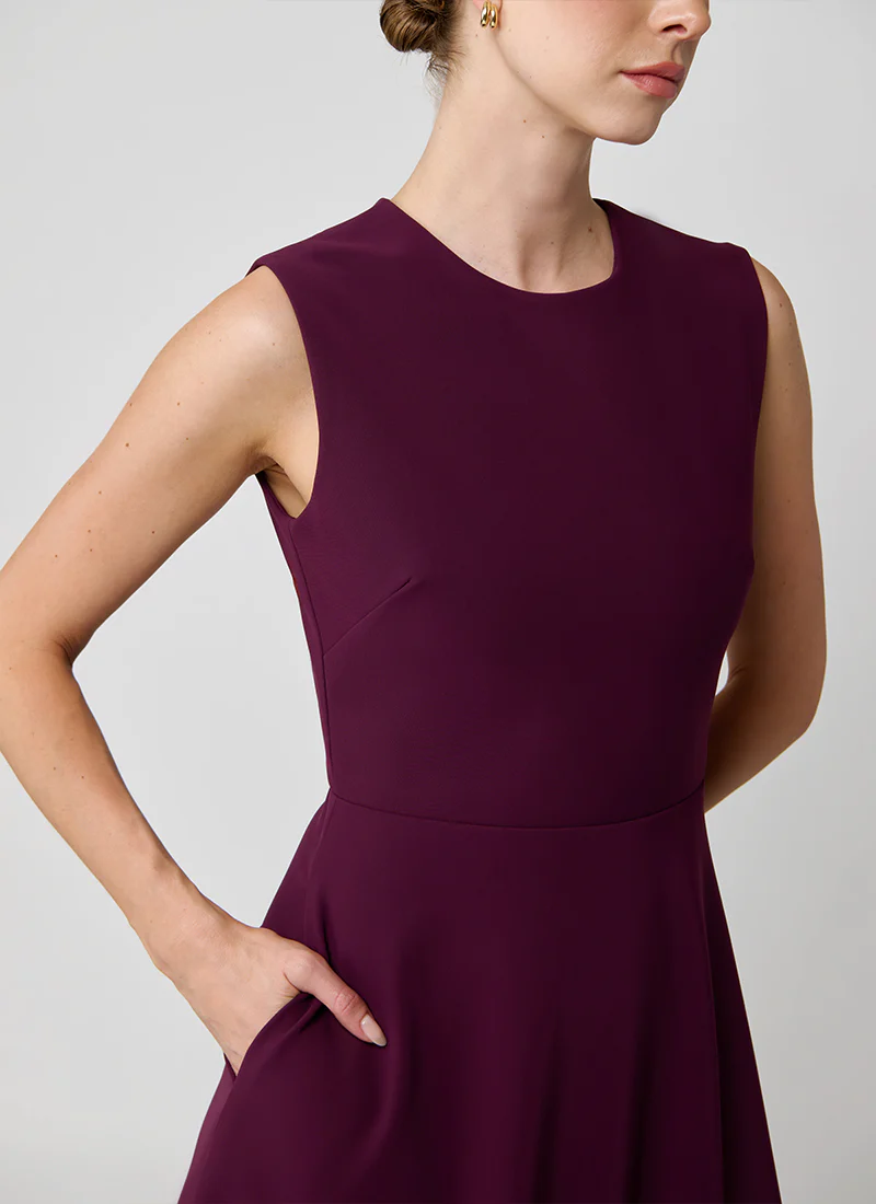 Wright Sleeveless Dress With Floral Applique - Image 3