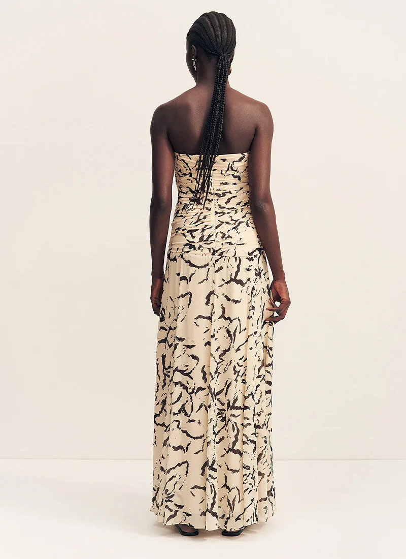 Rea Strapless Panelled Maxi Dress - Image 4