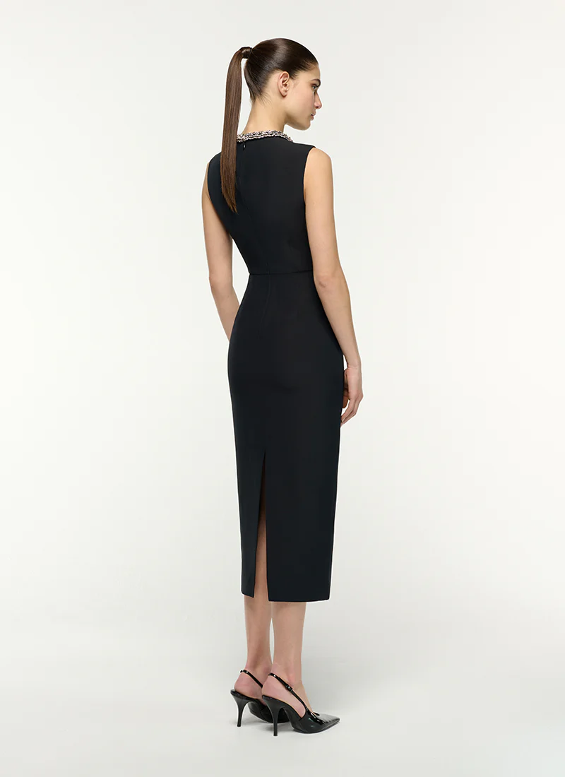 Asymetric Peplum Midi Dress - Image 2