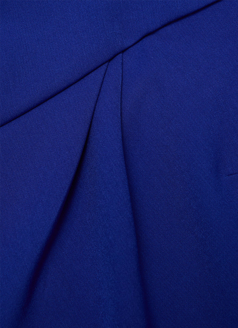 Asymmetric Twist Drape Midi Dress - Image 5