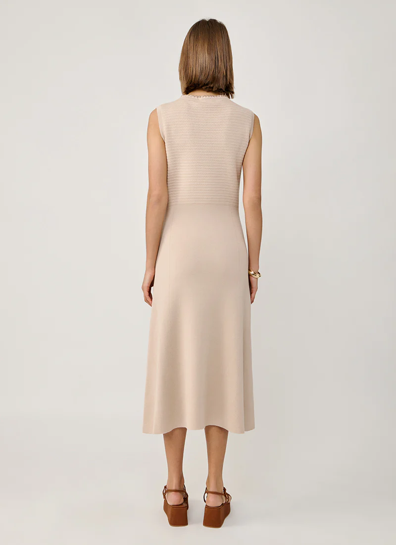 Cotton Wool Sleeveless Knit Dress - Image 4
