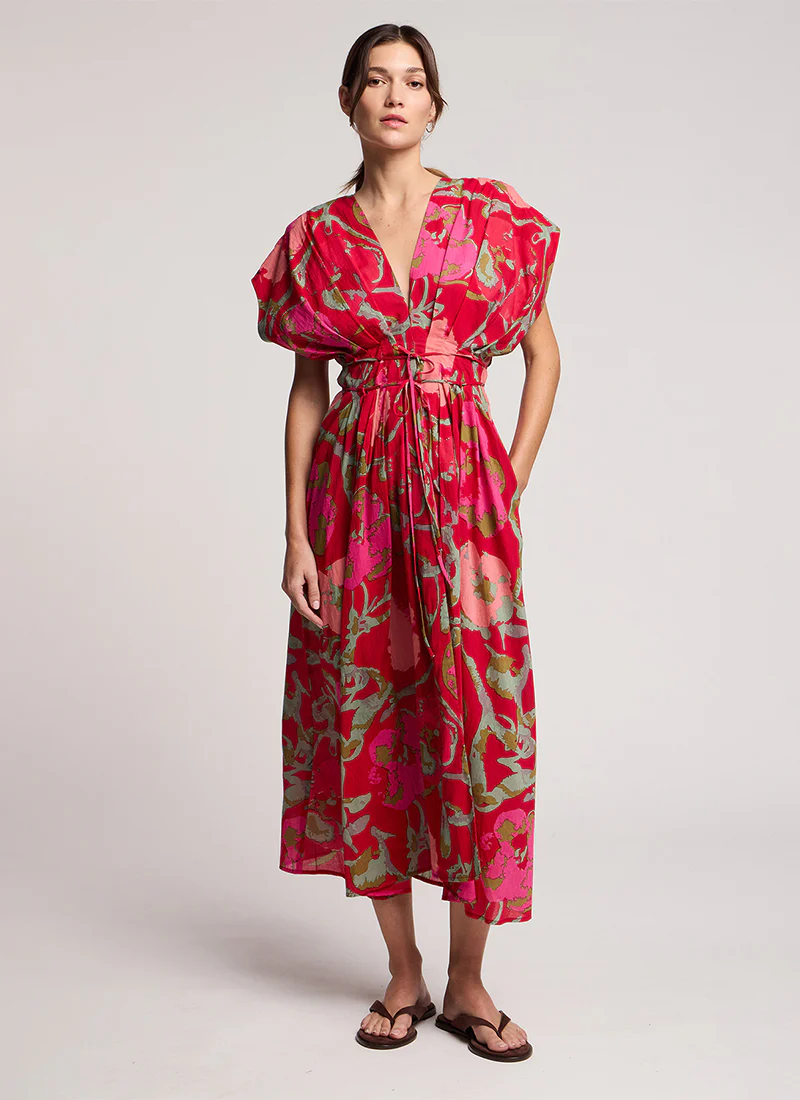 Leilani Printed Rose Vines Dress