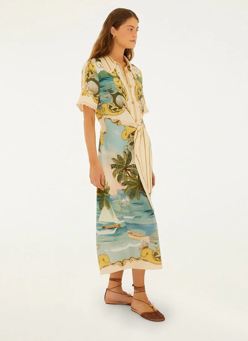 Royal Sea Midi Dress - Image 4