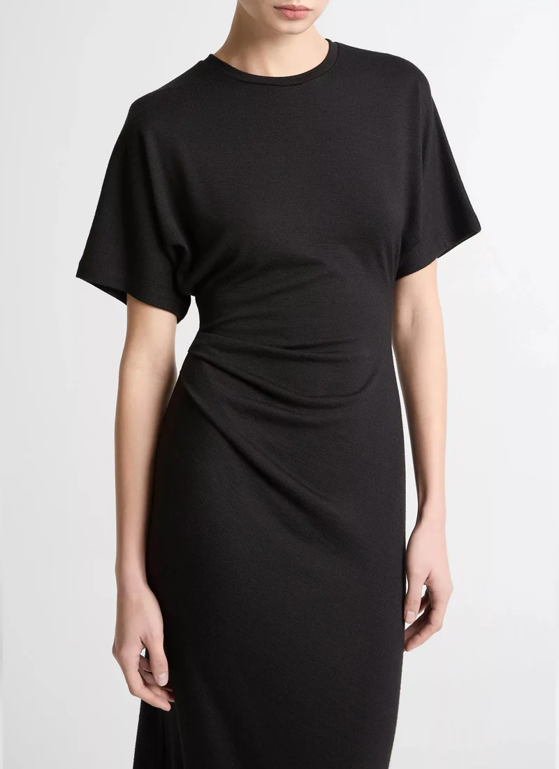 Short Sleeve Side Rouche Dress - Image 3
