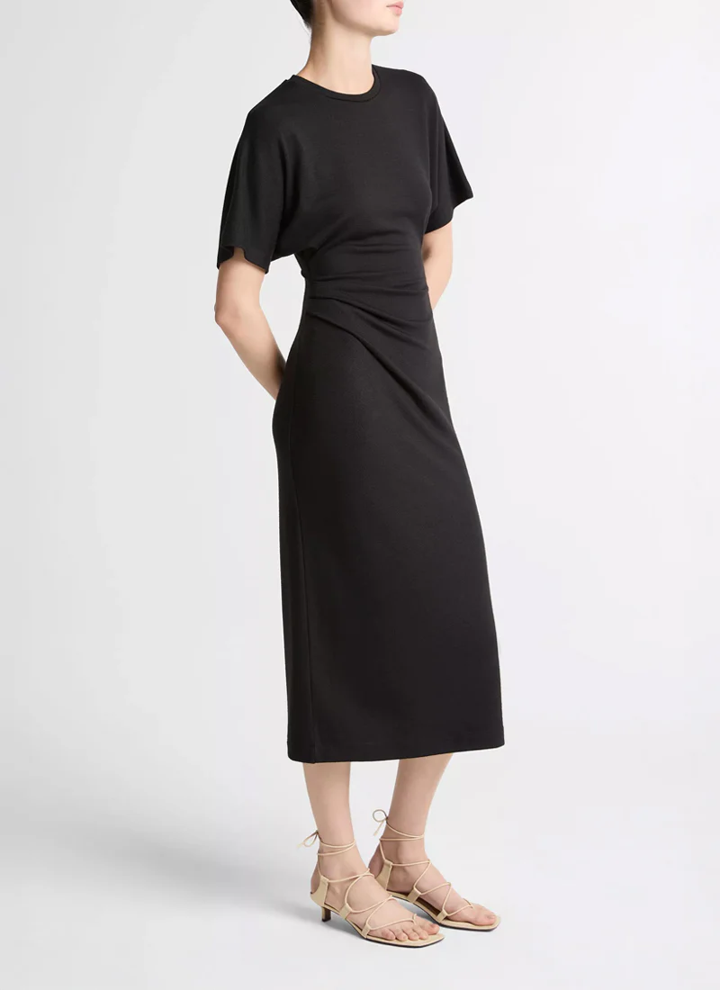 Short Sleeve Side Rouche Dress - Image 4
