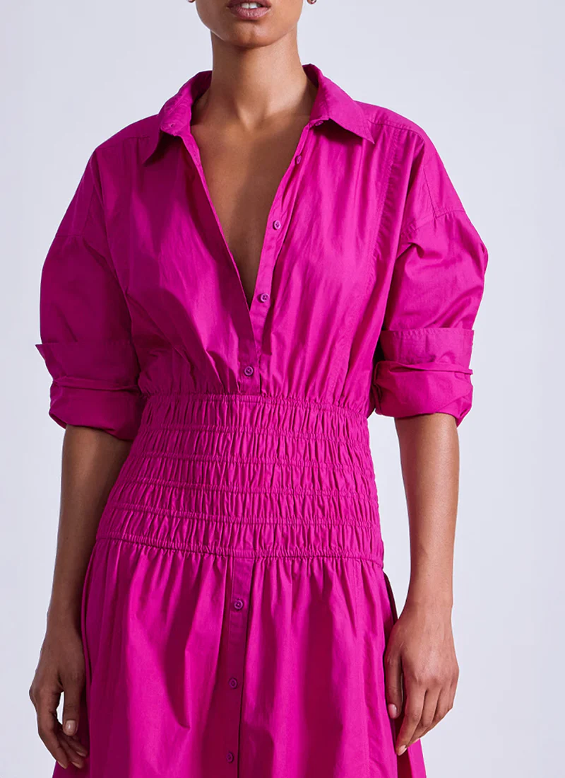 Sophia Smocked Shirt Dress - Image 2