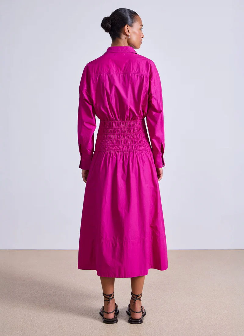 Sophia Smocked Shirt Dress - Image 5