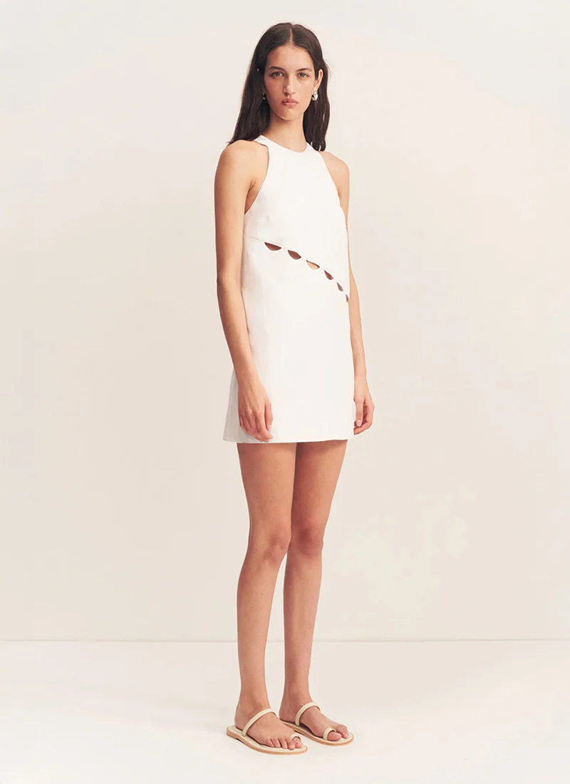 Birdie Scallop Mini Dress - Image 3