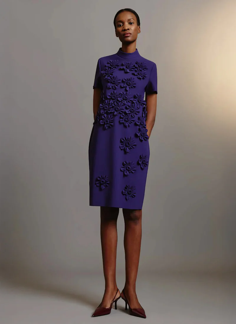 Grier Shift Dress With Floral Applique - Image 5