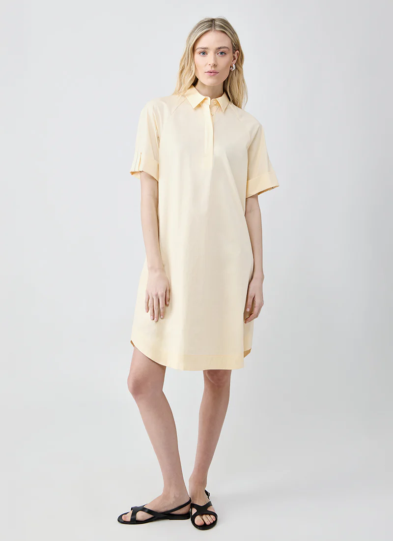 Straight Cotton Satin Dress
