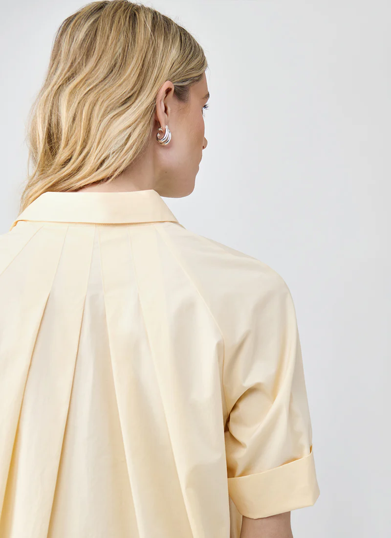 Straight Cotton Satin Dress - Image 3