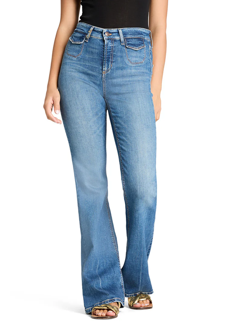 Fabienne Flap Pocket Flare Jeans - Image 3