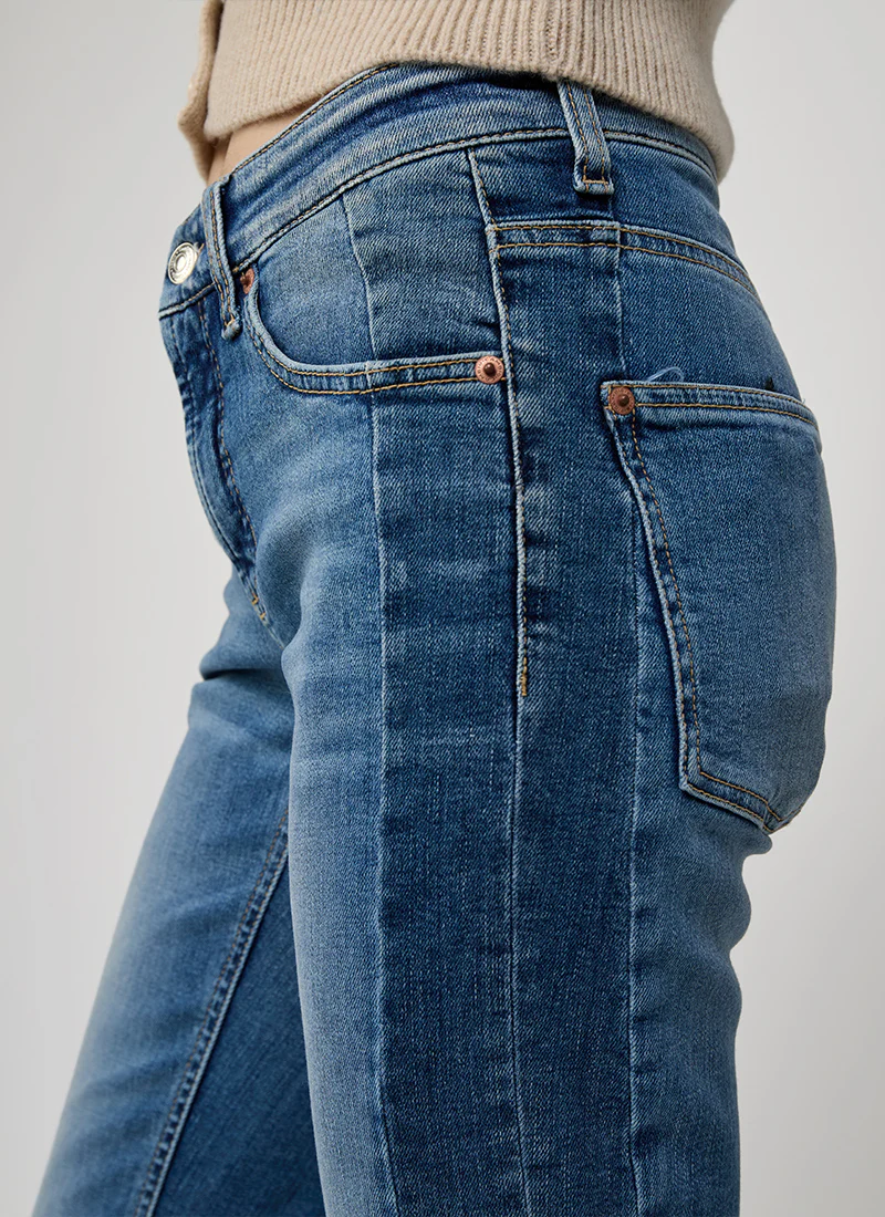 Fabienne Side Seam Patch Flare Jeans - Image 4