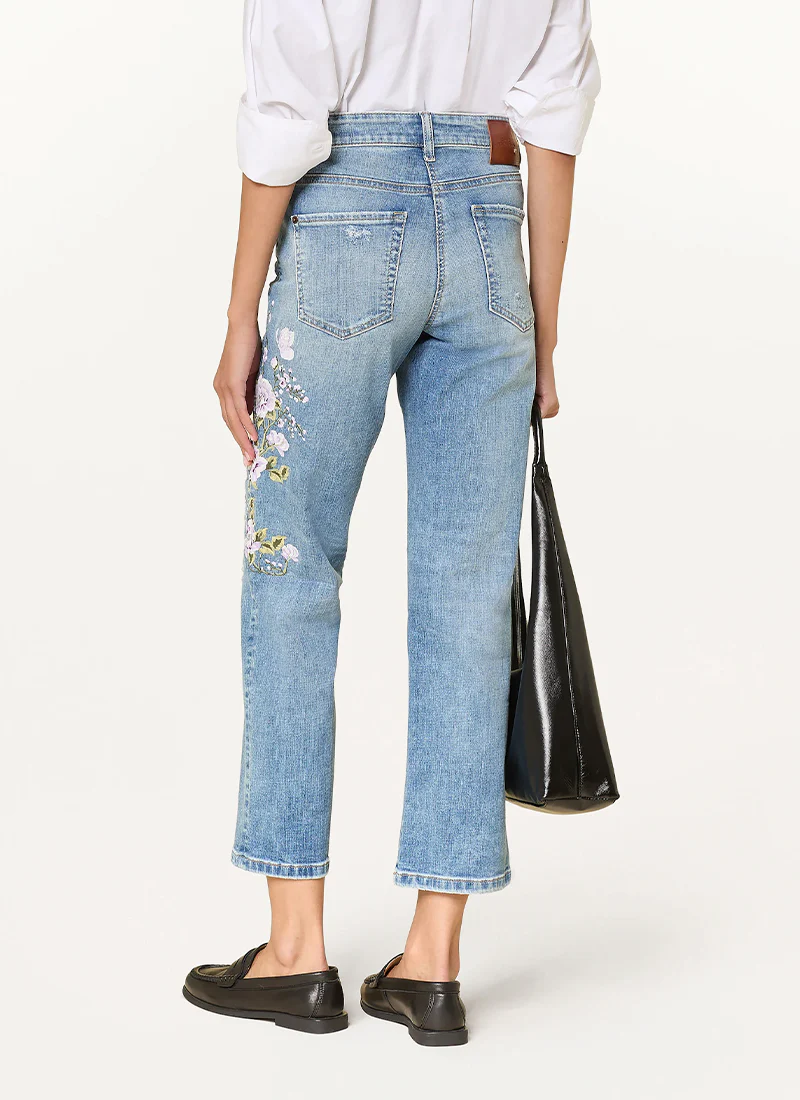 Paris Floral Flare Jeans - Image 3
