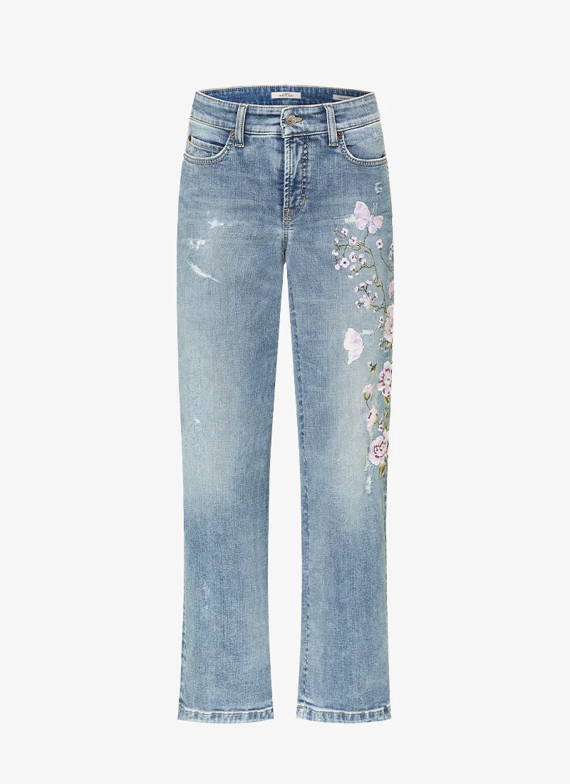 Paris Floral Flare Jeans - Image 5
