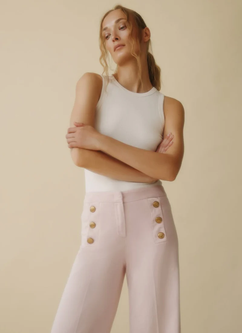 Bridget Sailor Button Denim Pant - Image 2