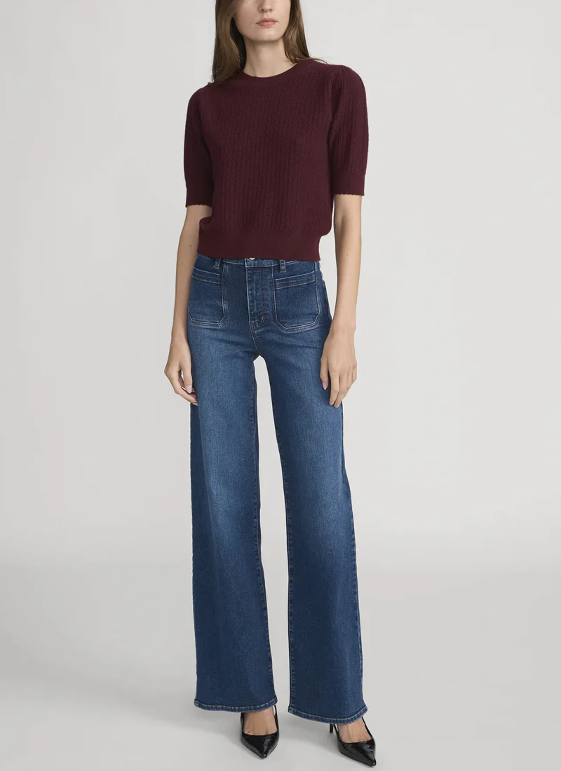 Le Slim Palazzo Modernist Pocket Wide Leg Jeans - Image 5
