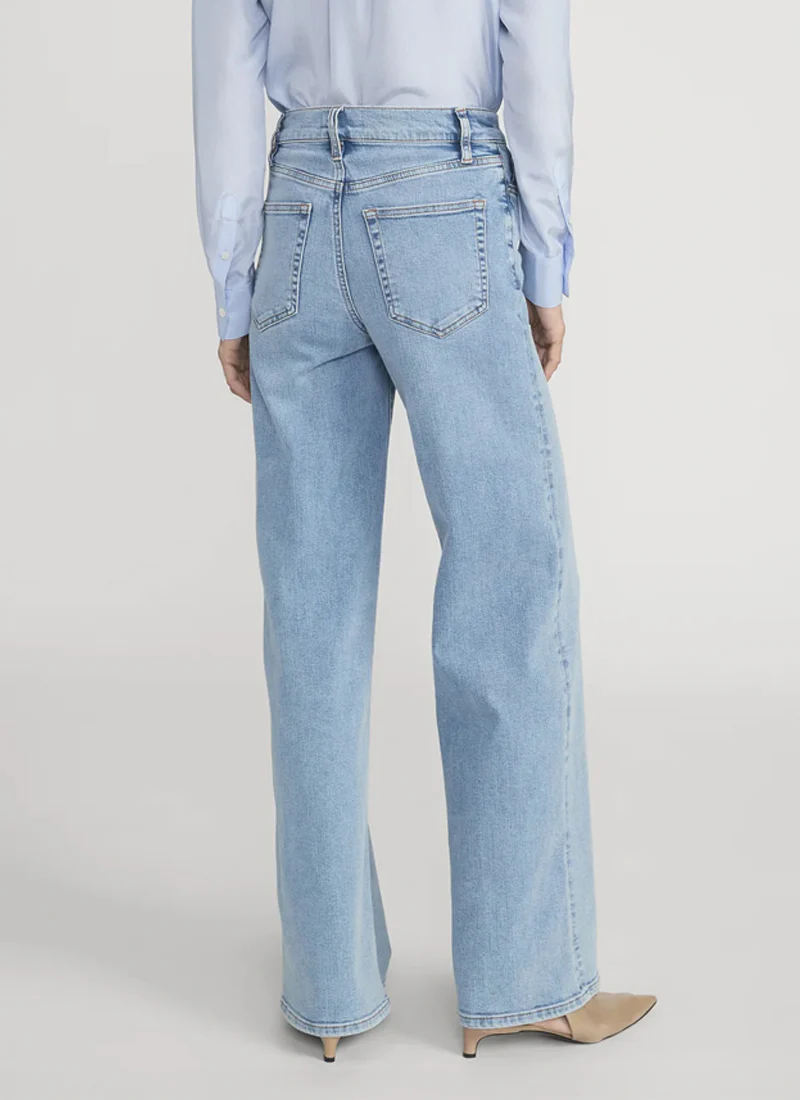 Le Slim Palazzo Wide Leg Flare Jeans - Image 2