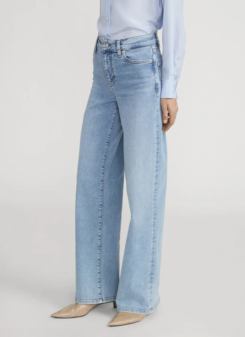Le Slim Palazzo Wide Leg Flare Jeans - Image 3