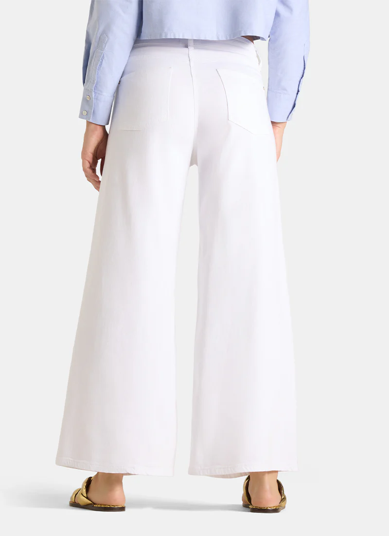 Palazzo Crop Denim Jeans - Image 3